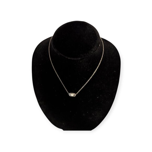 Kendra Scott Gold Tone Chain & Sparkly Dark Stone Necklace Signed - Picture 10 of 12